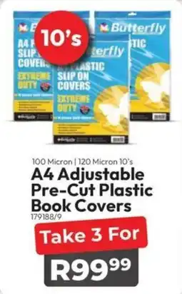 Crazy Plastics Butterfly A4 Adjustable Pre-Cut Plastic Book Covers offer