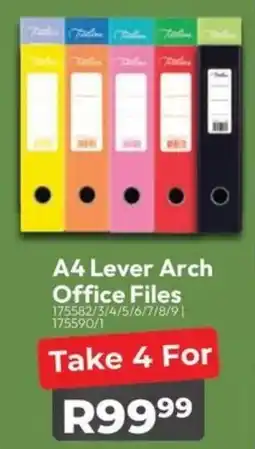 Crazy Plastics A4 Lever Arch Office Files offer