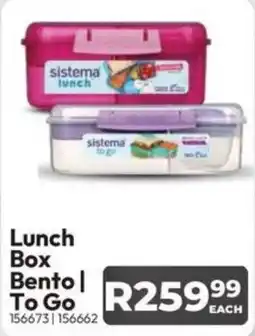Crazy Plastics Sistema Lunch Box Bento/ To Go offer