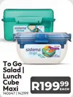 Crazy Plastics Sistema To Go Salad/ Lunch Cube Maxi offer