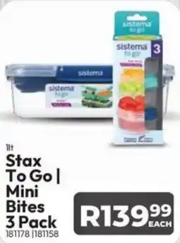 Crazy Plastics Sistema Stax To Go/ Mini Bites offer