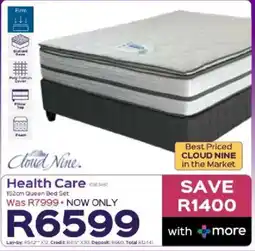 Sleepmasters Cloud Nine 152cm Queen Bed Set offer