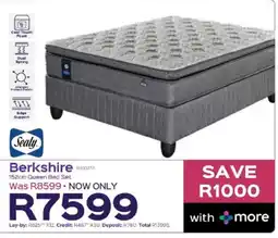 Sleepmasters Sealy Berkshire 152cm Queen Bed Set offer