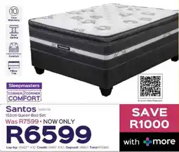 Sleepmasters Sleepmasters Santos 152cm Queen Bed Set offer