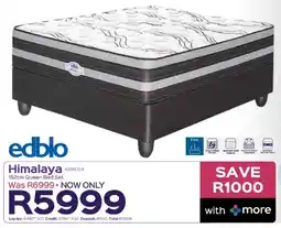 Sleepmasters Edblo Himalaya 152cm Queen Bed Set offer