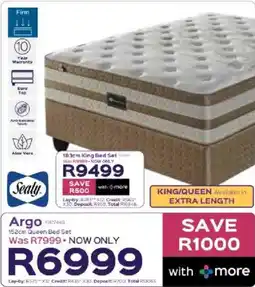 Sleepmasters Sealy Argo 152cm Queen Bed Set offer