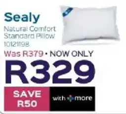 Sleepmasters Sealy Natural Comfort Standard Pillow offer