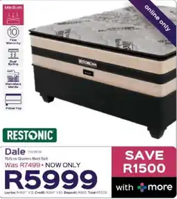 Sleepmasters Restonic 152cm Queen Bed Set offer