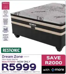 Sleepmasters Restonic Dream Zone 152cm Queen Bed Set offer