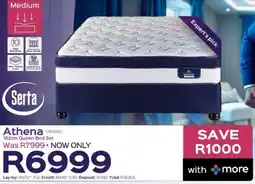 Sleepmasters Serta Athena 152cm Queen Bed Set offer