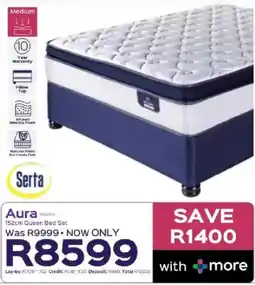 Sleepmasters Serta Aura 152cm Queen Bed Set offer