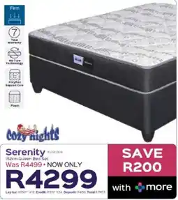 Sleepmasters Cozy Nights Serenity 152cm Queen Bed Set offer