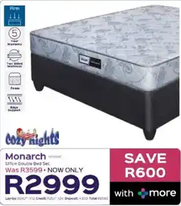 Sleepmasters Cozy Nights Monarch 137cm Double Bed Set offer
