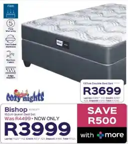 Sleepmasters Cozy Nights Bishop 152cm Queen Bed Set offer