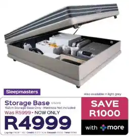 Sleepmasters Sleepmasters Storage Base 152cm Storage Base Only offer