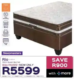 Sleepmasters Sleepmasters Rio 152cm Queen Bed Set offer