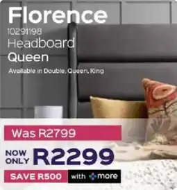 Sleepmasters Steel&Rose Florence Headboard Queen offer