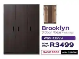 Sleepmasters Steel&Rose Brooklyn 3 Door Robe offer