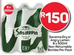 Pick n Pay Liquor Savanna Dry or Angry Lemon Non-Returnable Bottles offer