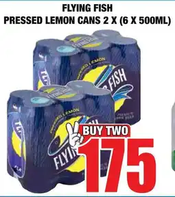 Boxer Liquors Flying fish pressed lemon cans offer