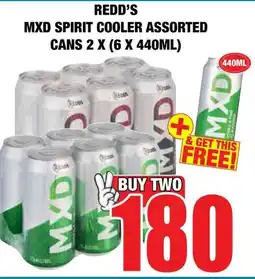 Boxer Liquors Redd's mxd spirit cooler assorted cans offer