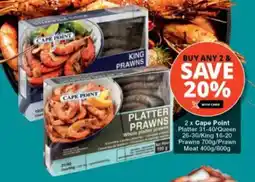 Checkers Hyper Cape Point Platter/ Queen/ King Prawns/ Prawn Meat offer