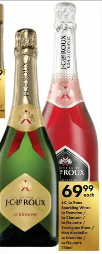 President Hyper J.C. Le Roux Sparkling Wine Le Domaine/ La Chanson/ La Fleurette/ Sauvignon Blanc/ Non Alcoholic Le Domaine/ La Fleurette offer