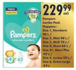 President Hyper Pampers Jumbo Pack Nappies offer