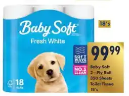 President Hyper Baby Soft 2-Ply Roll 350 Sheets Toilet Tissue offer
