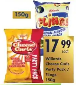 President Hyper Willards Cheese Curls Party Pack/ Flings offer