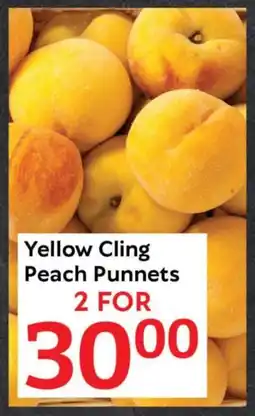Oxford Freshmarket Yellow Cling Peach Punnets offer