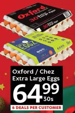 Oxford Freshmarket Oxford/ Chez Extra Large Eggs offer