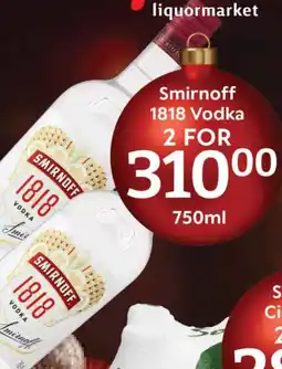 Oxford Freshmarket Smirnoff 1818 Vodka offer