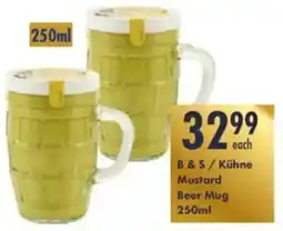 President Hyper B & S/ Kühne Mustard Beer Mug offer