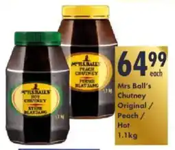 President Hyper Mrs Ball's Chutney Original/ Peach/ Hot offer
