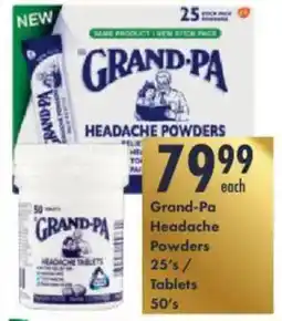 President Hyper Grand-Pa Headache Powders/ Tablets offer