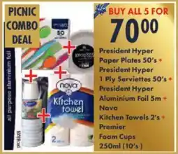 President Hyper Buy all 5 for 70 offer