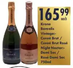 President Hyper Krone Borealis Vintage Cuvee Brut/ Cuvee Brut Rosé Night Nectar Demi Sec/ Rosé Demi Sec offer