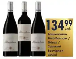 President Hyper Allesverloren Tinta Barocca/ Shiraz/ Cabernet Sauvignon offer
