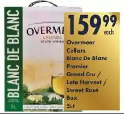 President Hyper Ovemeer Cellars Blanc De Blanc Premier Grand Cru/ Late Harvest/ Sweet Rosé Box offer