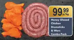 President Hyper Honey Glazed Chicken Drumsticks & Wors Combo Pack offer