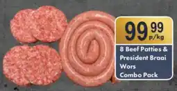 President Hyper Beef Patties & President Braai Wors Combo Pack offer