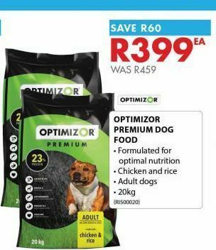 Chamberlain Optimizor premium dog food offer