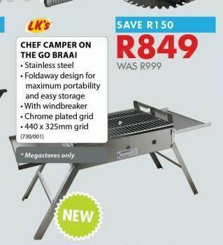 Chef camper on the go braai