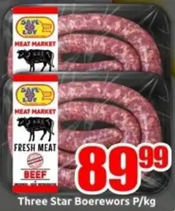 Three Star Cash and Carry Three Star Boerewors offer