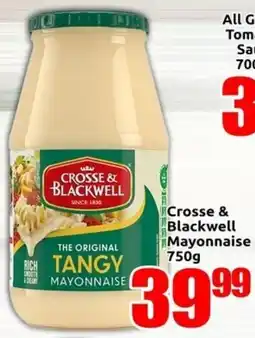 Three Star Cash and Carry Crosse & Blackwell Mayonnaise offer