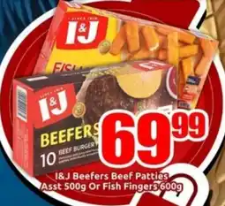 Three Star Cash and Carry I&J Beefers Beef Patties Or Fish Fingers offer