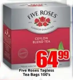 Three Star Cash and Carry Five Roses Tagless Tea Bags offer