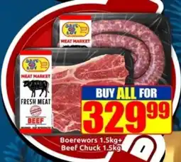 Three Star Cash and Carry Boerewors + Beef Chuck offer