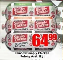Three Star Cash and Carry Rainbow Simply Chicken Polony offer